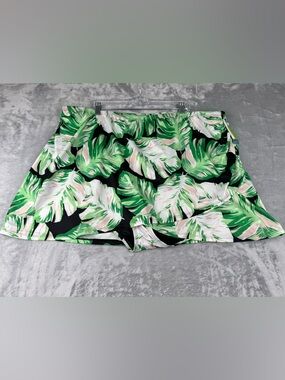 NEW Cacique Wrap Swim Skirt Bottoms Womens Plus Size 32 Green Leaf Botanical